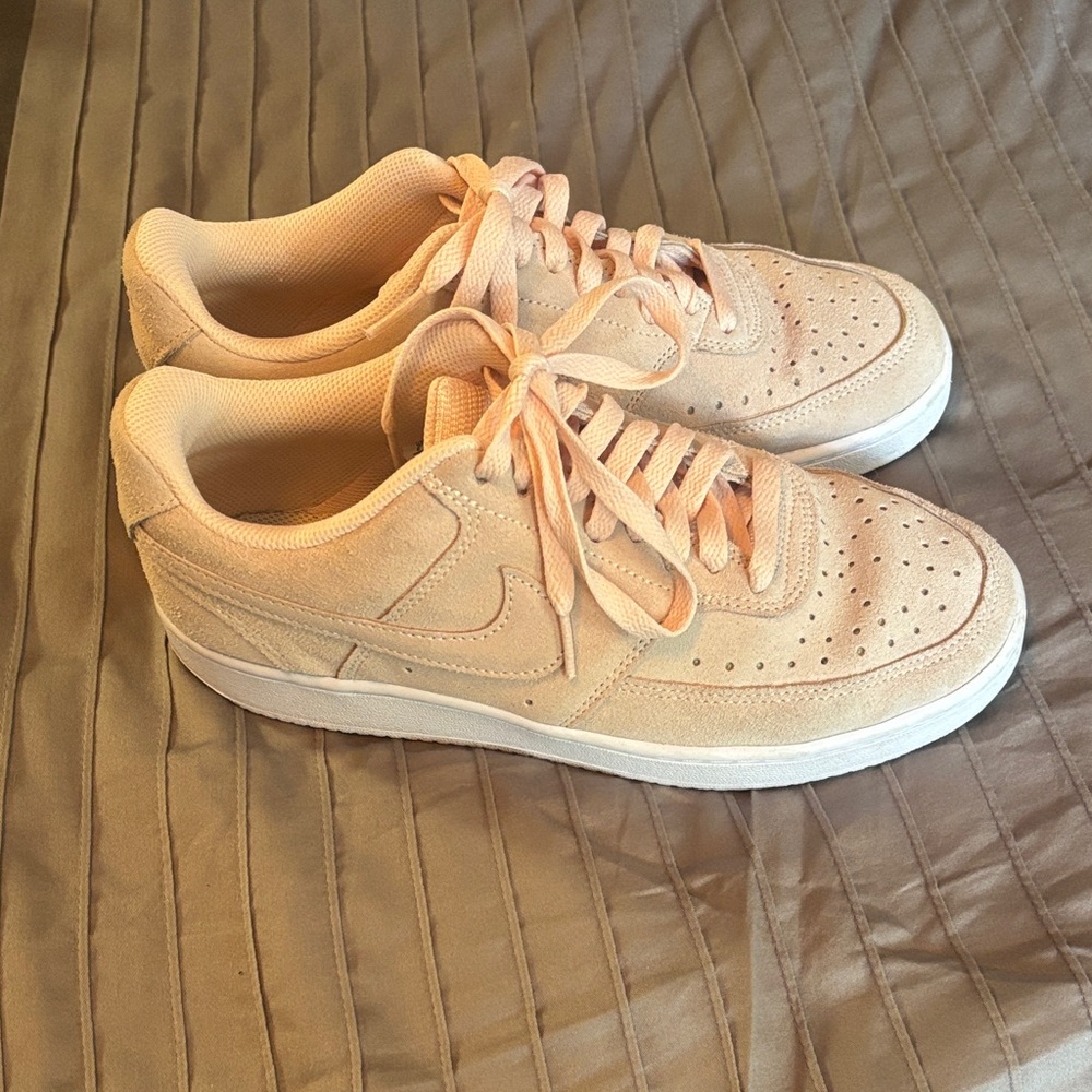 Nike court vision low  Women's Soft Pink Sneakers size 8